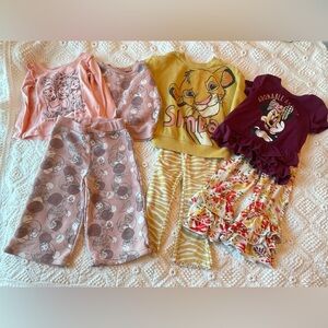 Disney Kids Matching Sets - Pink, Yellow, Burgundy